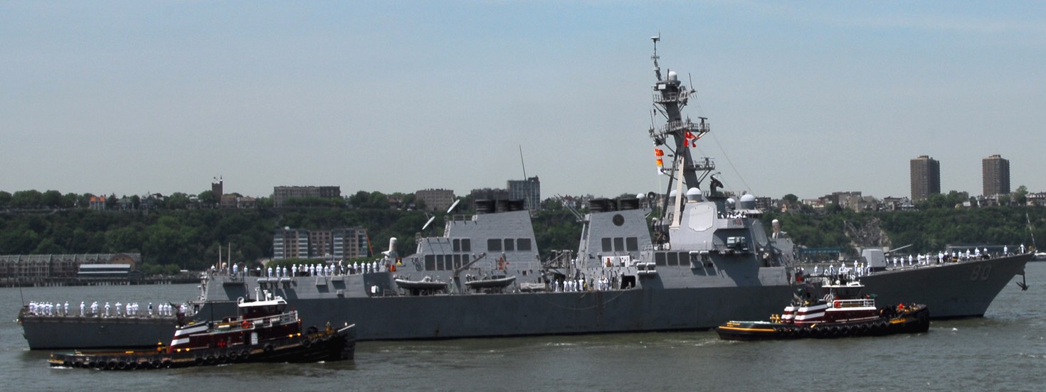 ddg-80 uss roosevelt guided missile destroyer arleigh burke class us navy 23 fleet week new york city