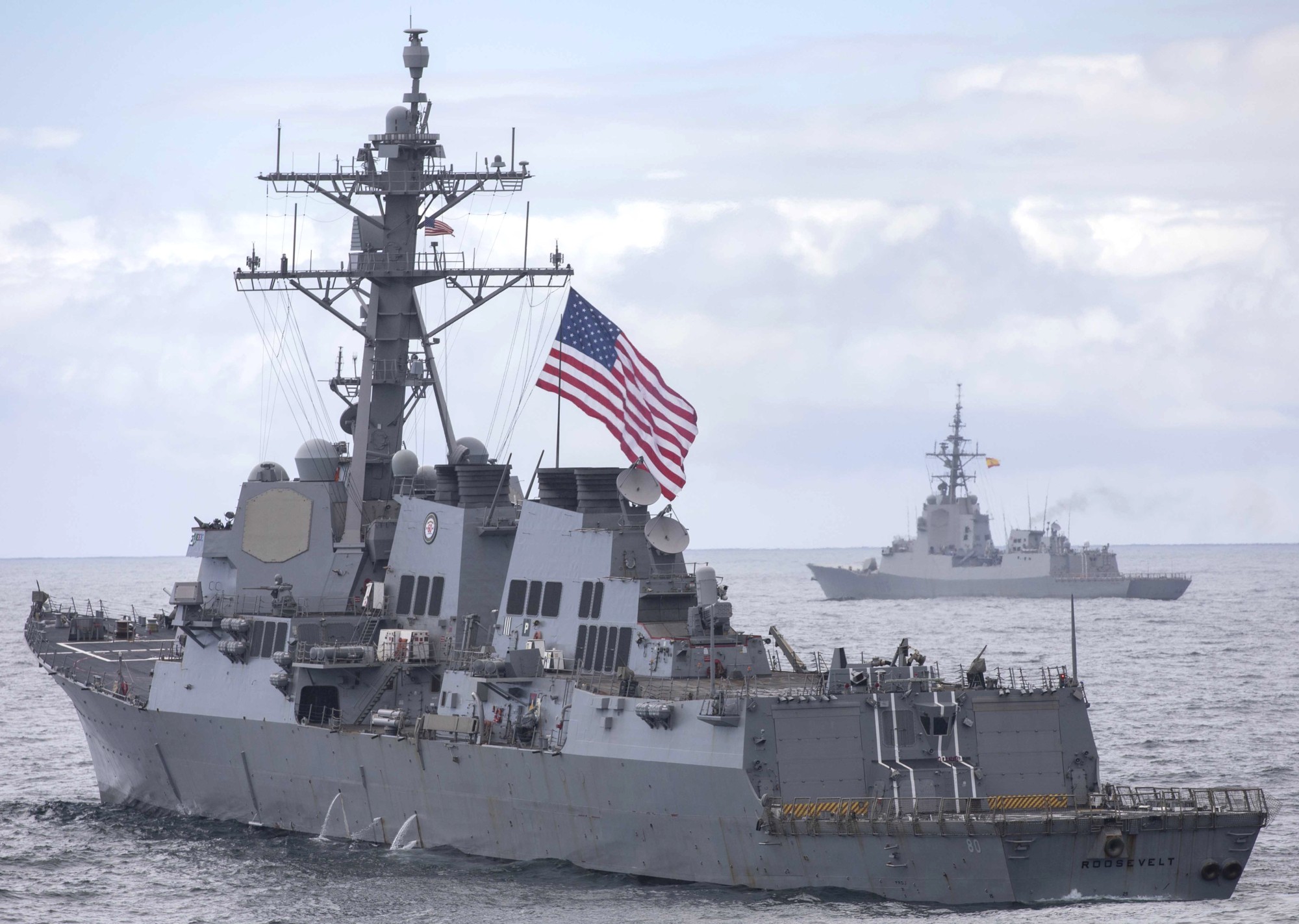 ddg-80 uss roosevelt guided missile destroyer arleigh burke class us navy formidable shield 80