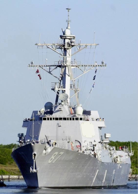 DDG-87 USS Mason Arleigh Burke class guided missile destroyer AEGIS