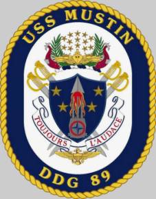 DDG-89 USS Mustin patch crest insignia