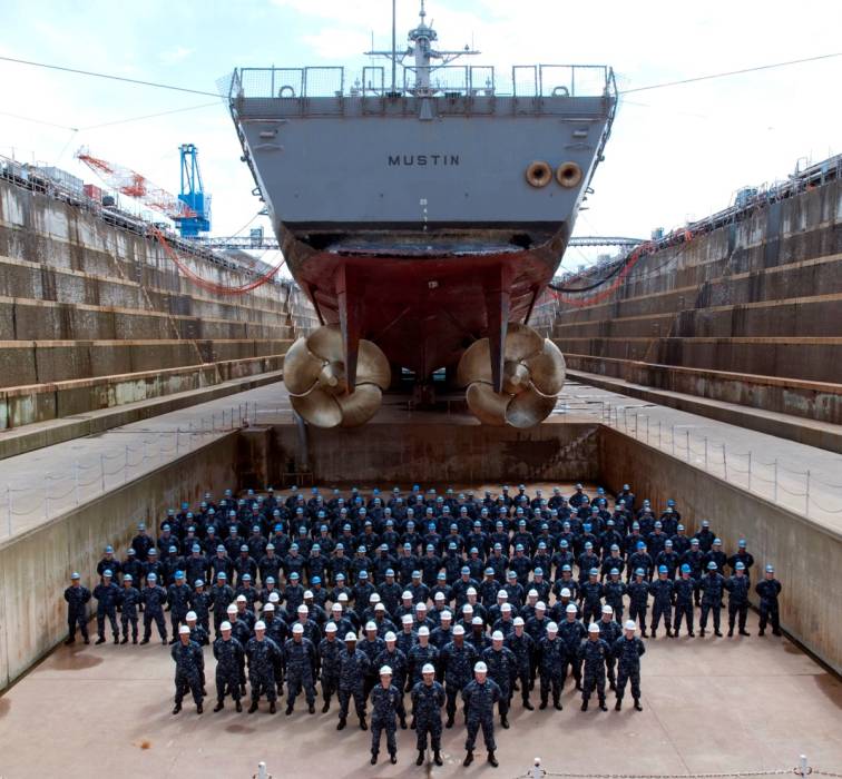 DDG-89 USS Mustin dry dock Yokosuka Japan 2010