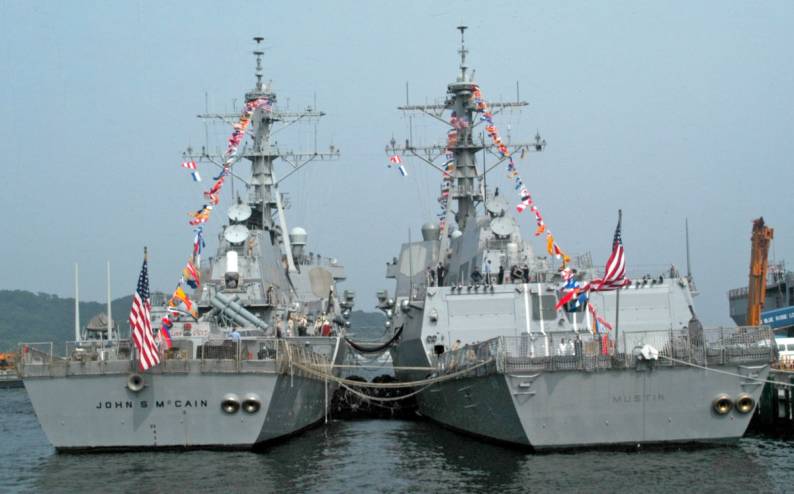 DDG-89 USS Mustin and DDG-56 USS John S. McCain Yokosuka Japan 2006