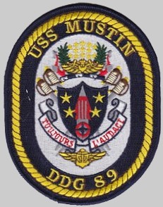 USS Mustin DDG-89 crest insignia patch