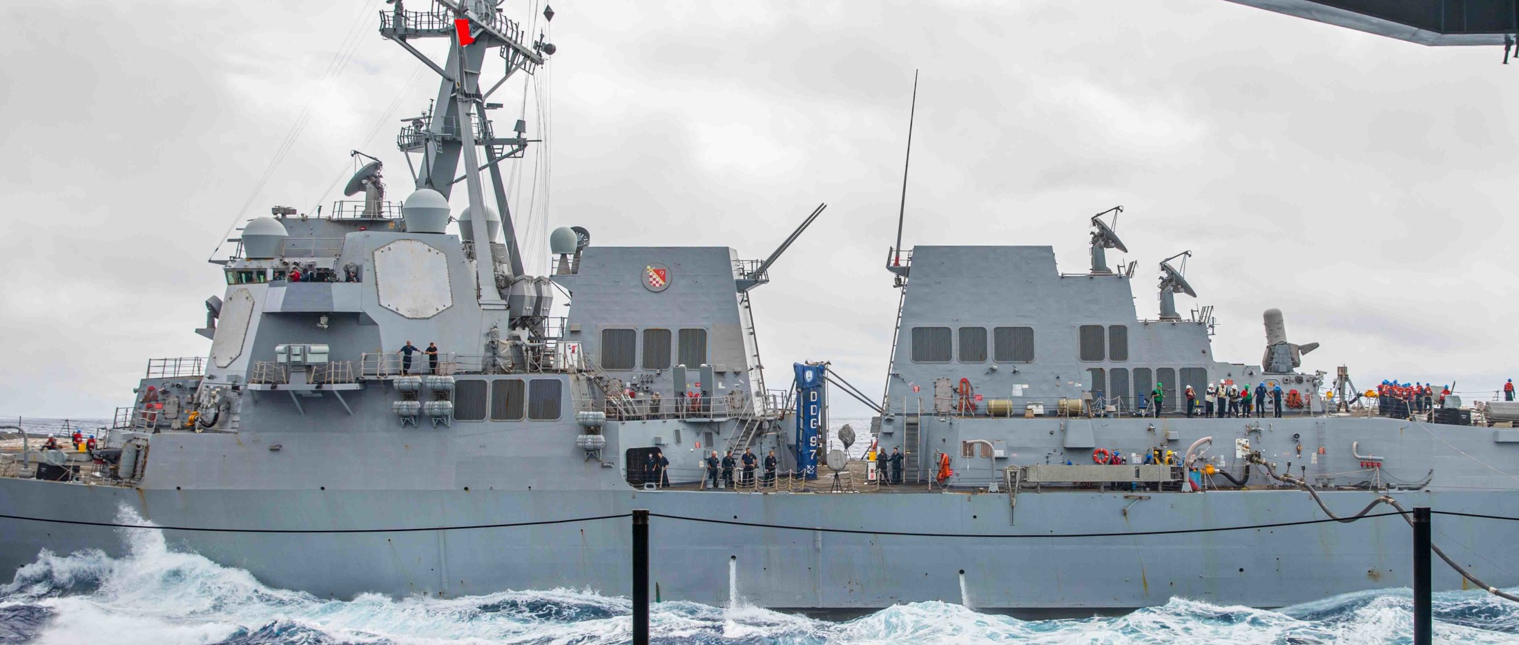 ddg-97 uss halsey arleigh burke class guided missile destroyer aegis us navy unrep 75