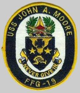 FFG-19 USS John A. Moore patch crest insignia