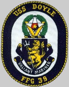 USS Doyle FFG-39 patch crest insignia