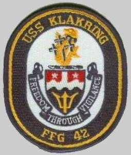 FFG-42 USS Klakring patch crest insignia