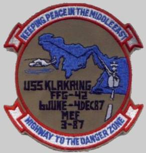 FFG-42 USS Klakring cruise patch