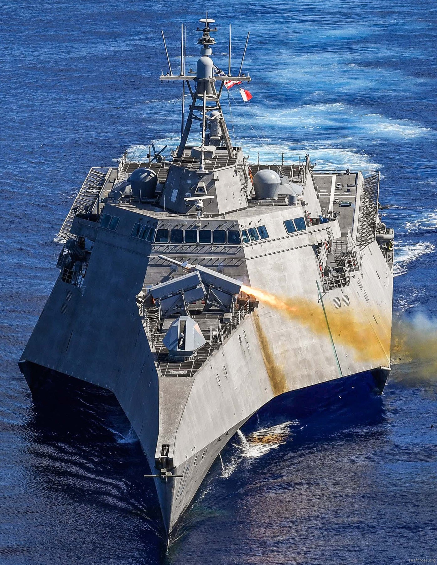 lcs-10 uss gabrielle giffords littoral combat ship independence class us navy 16 naval strike missile nsm
