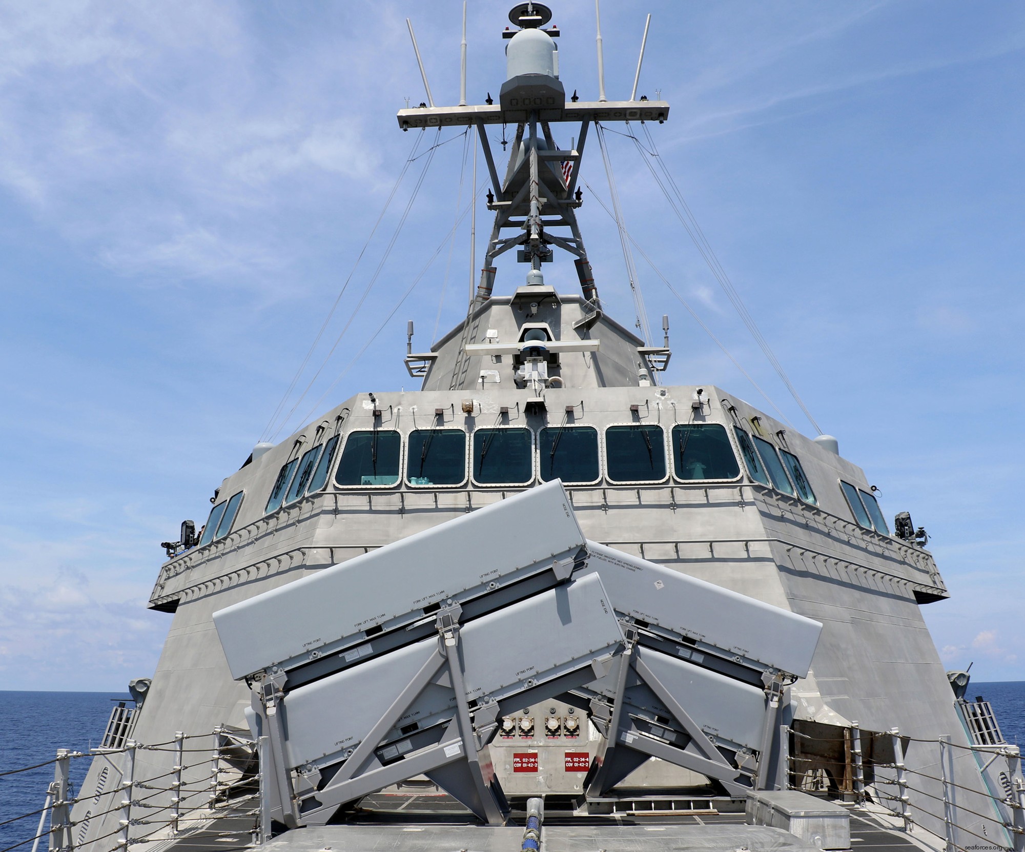 independence class littoral combat ship us navy austal 36c kongsberg naval strike missile nsm box launcher