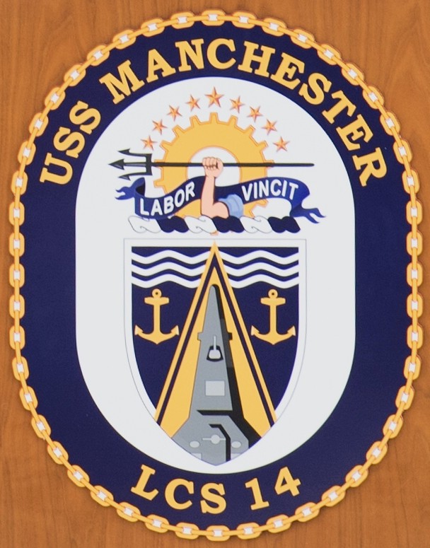 lcs-14 uss manchester crest insignia patch badge littoral combat ship independence class us navy 03c