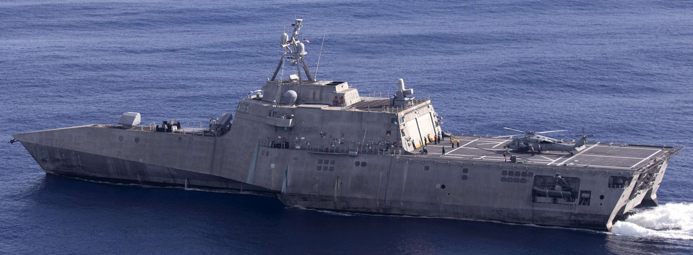 lcs-16 uss tulsa independence class littoral combat ship us navy helicopter operations 46