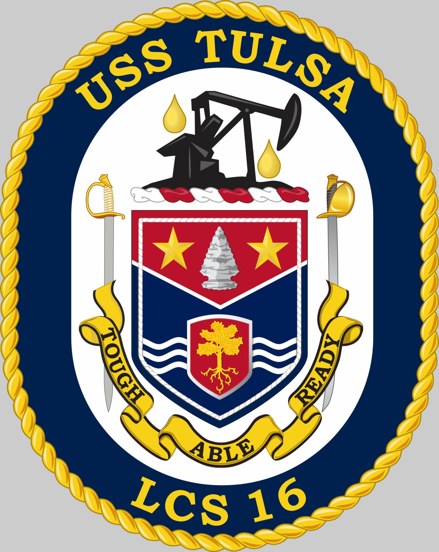 lcs-16 uss tulsa crest insignia patch badge independence class littoral combat ship us navy 02x