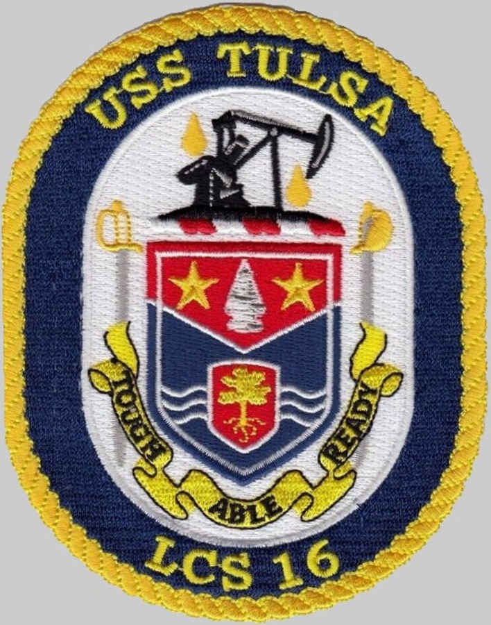 lcs-16 uss tulsa crest insignia patch badge independence class littoral combat ship us navy 02p