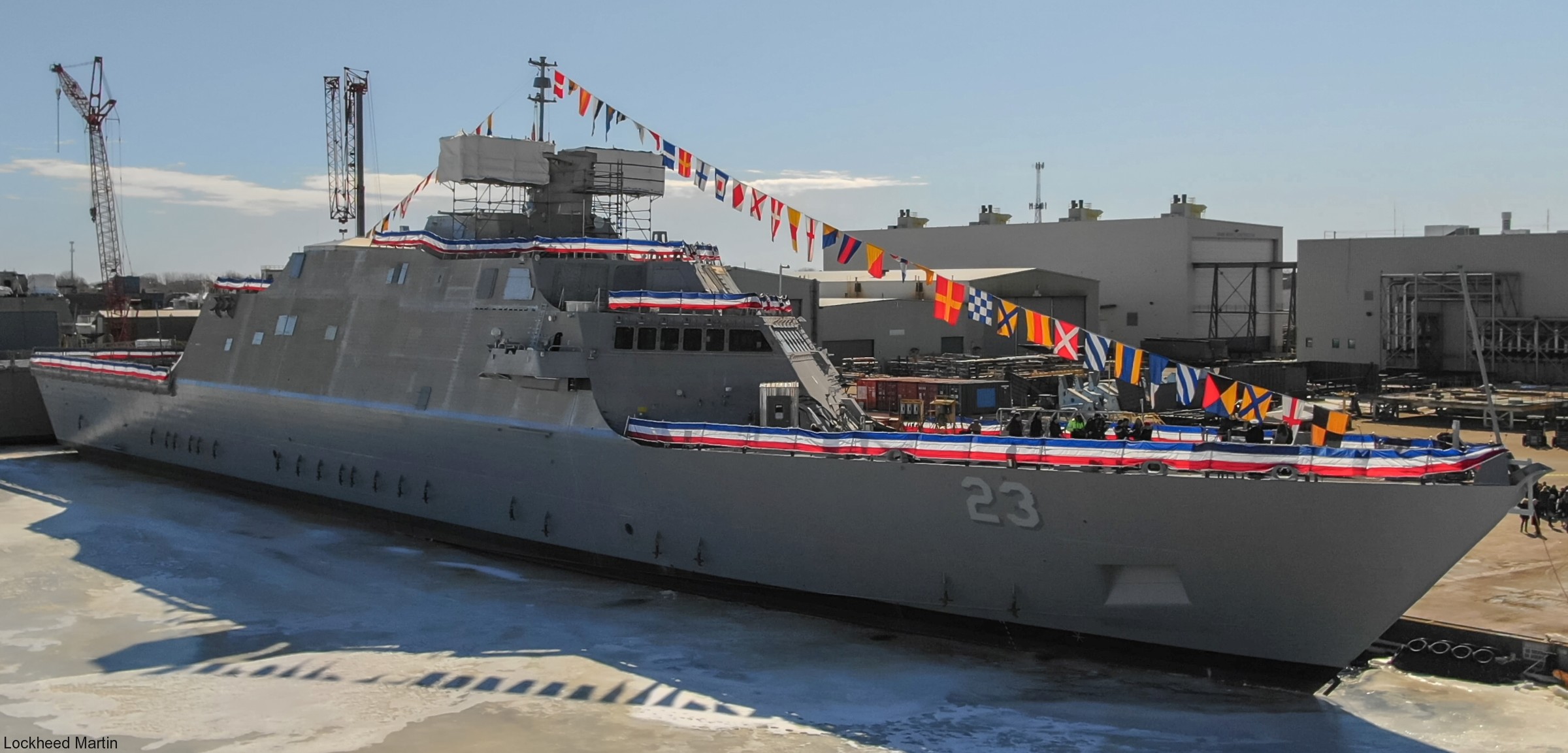 lcs-23 uss cooperstown freedom class littoral combat ship us navy 10 christening ceremony marinette marine
