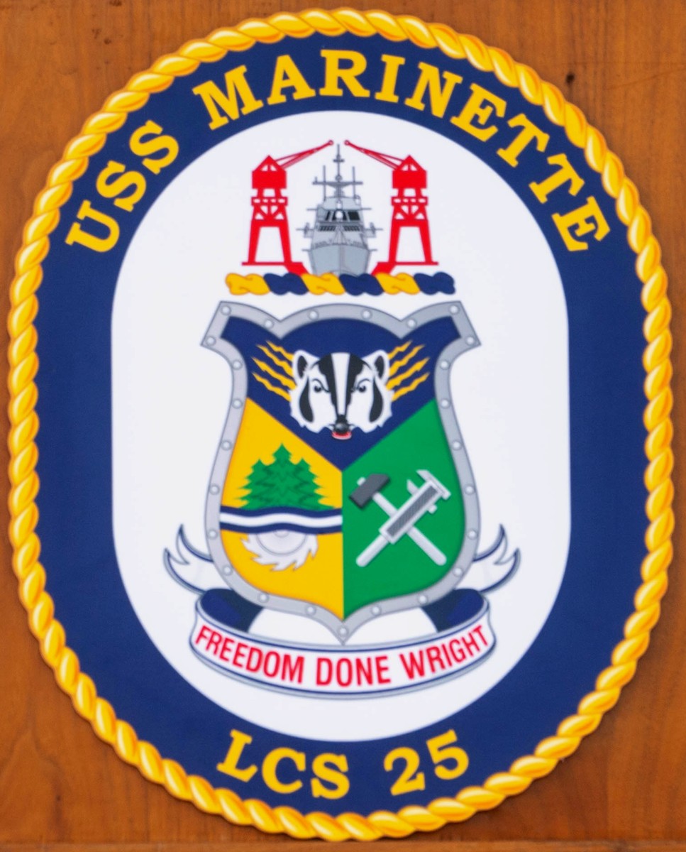 lcs-25 uss marinette crest insignia patch badge freedom class littoral combat ship us navy 03c