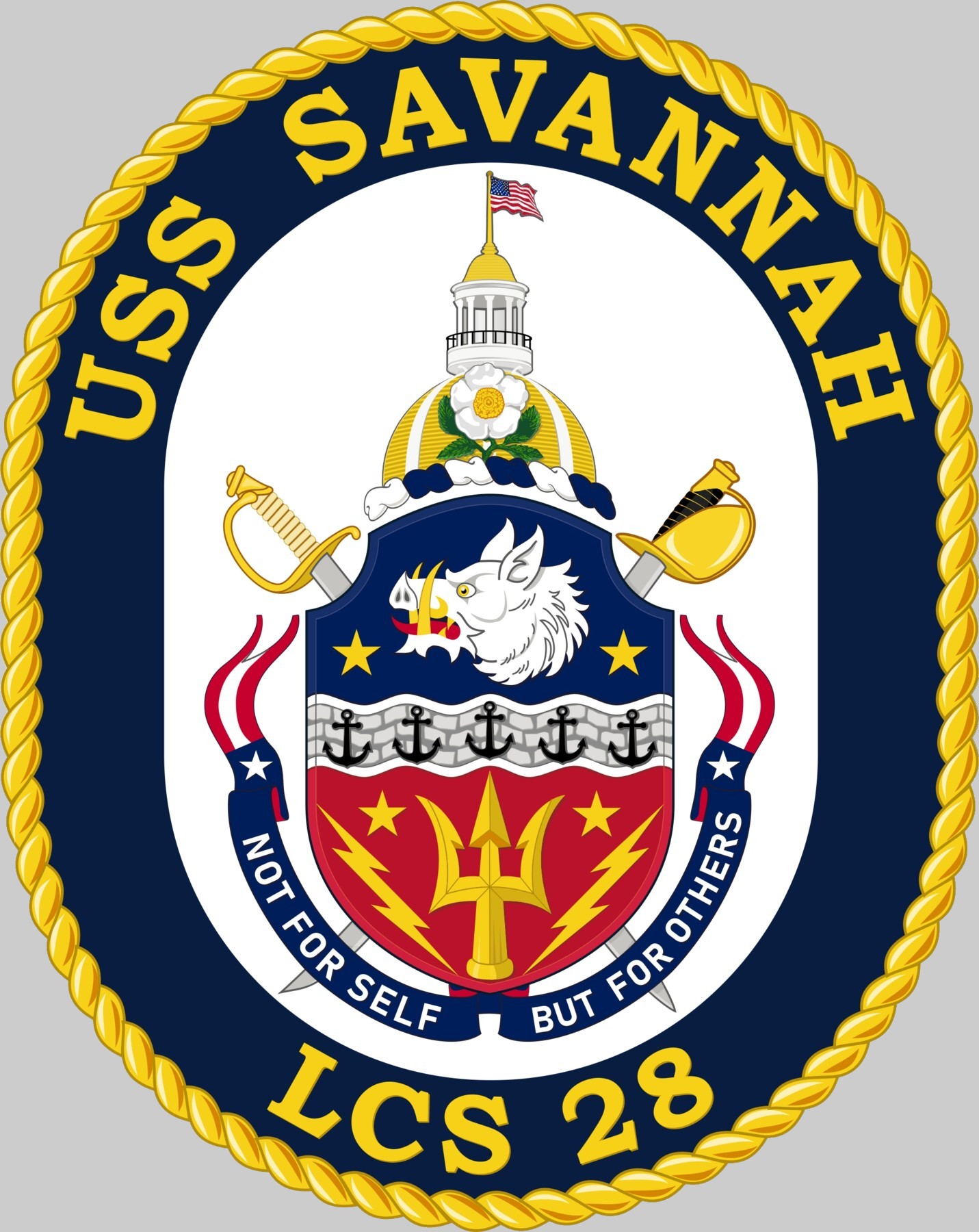 lcs-28 uss savannah insignia crest patch badge independence class littoral combat ship us navy 02x