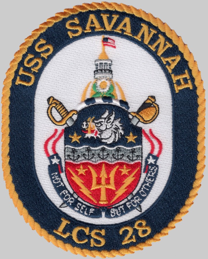 lcs-28 uss savannah insignia crest patch badge independence class littoral combat ship us navy 02p