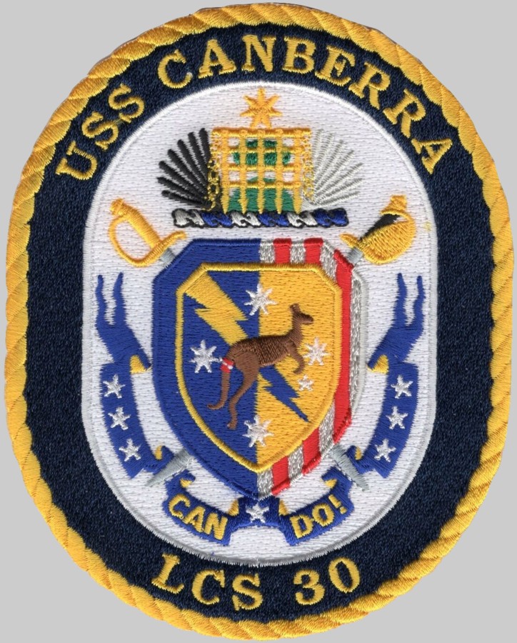 lcs-30 uss canberra insignia crest patch badge littoral combat ship independence class us navy 02p