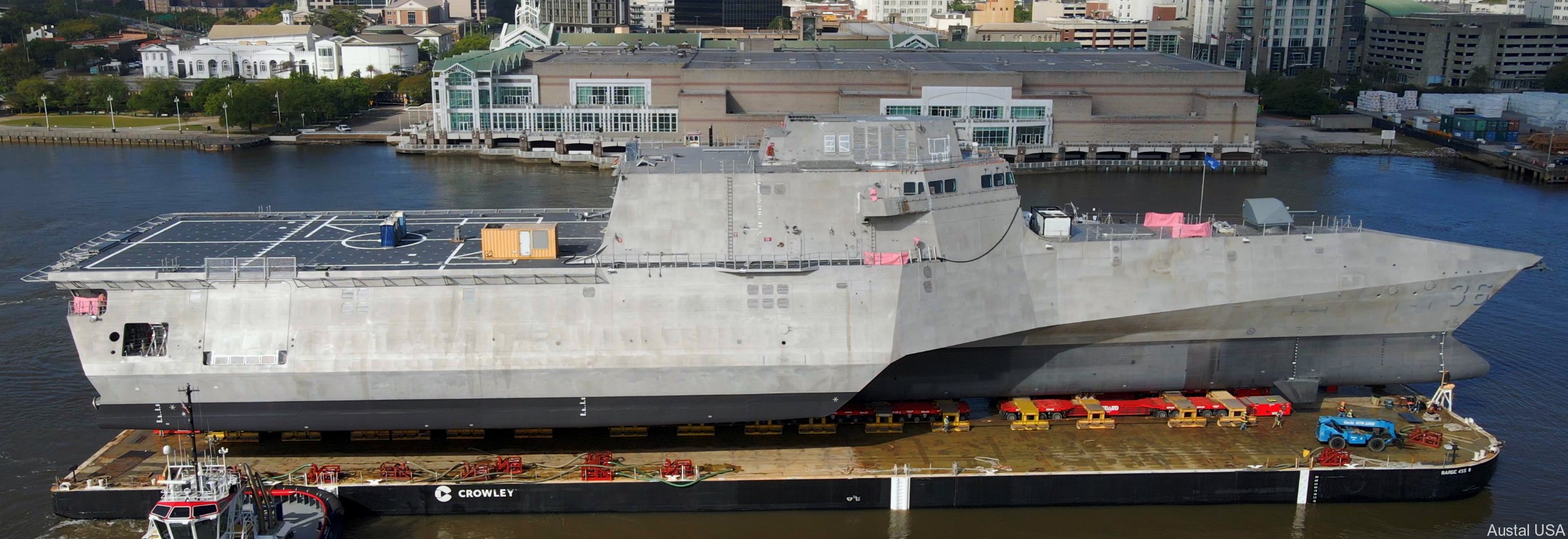 lcs-36 uss kingsville littoral combat ship independence class us navy 03 launching austal mobile alabama