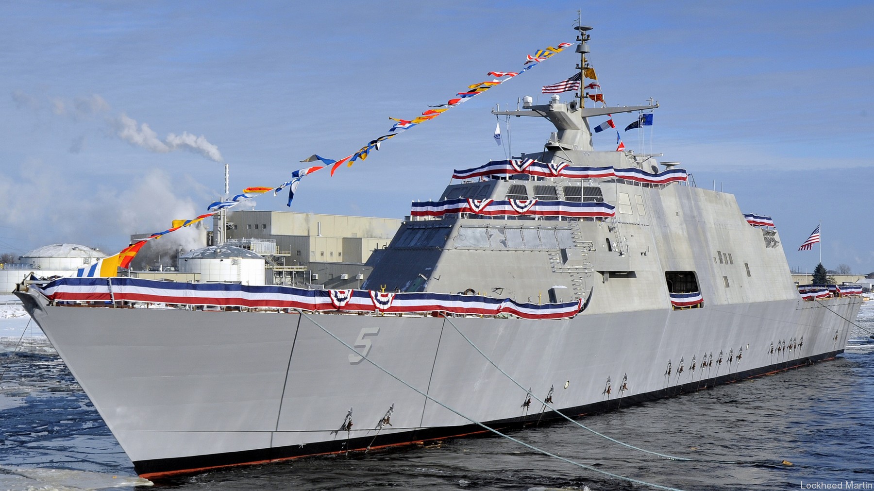 lcs-5 uss milwaukee freedom class littoral combat ship us navy 06 christening launching ceremony marinette