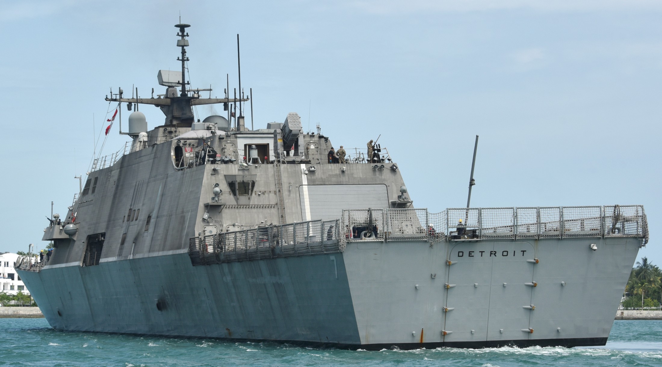 lcs-7 uss detroit freedom class littoral combat ship us navy 57 nas key west florida
