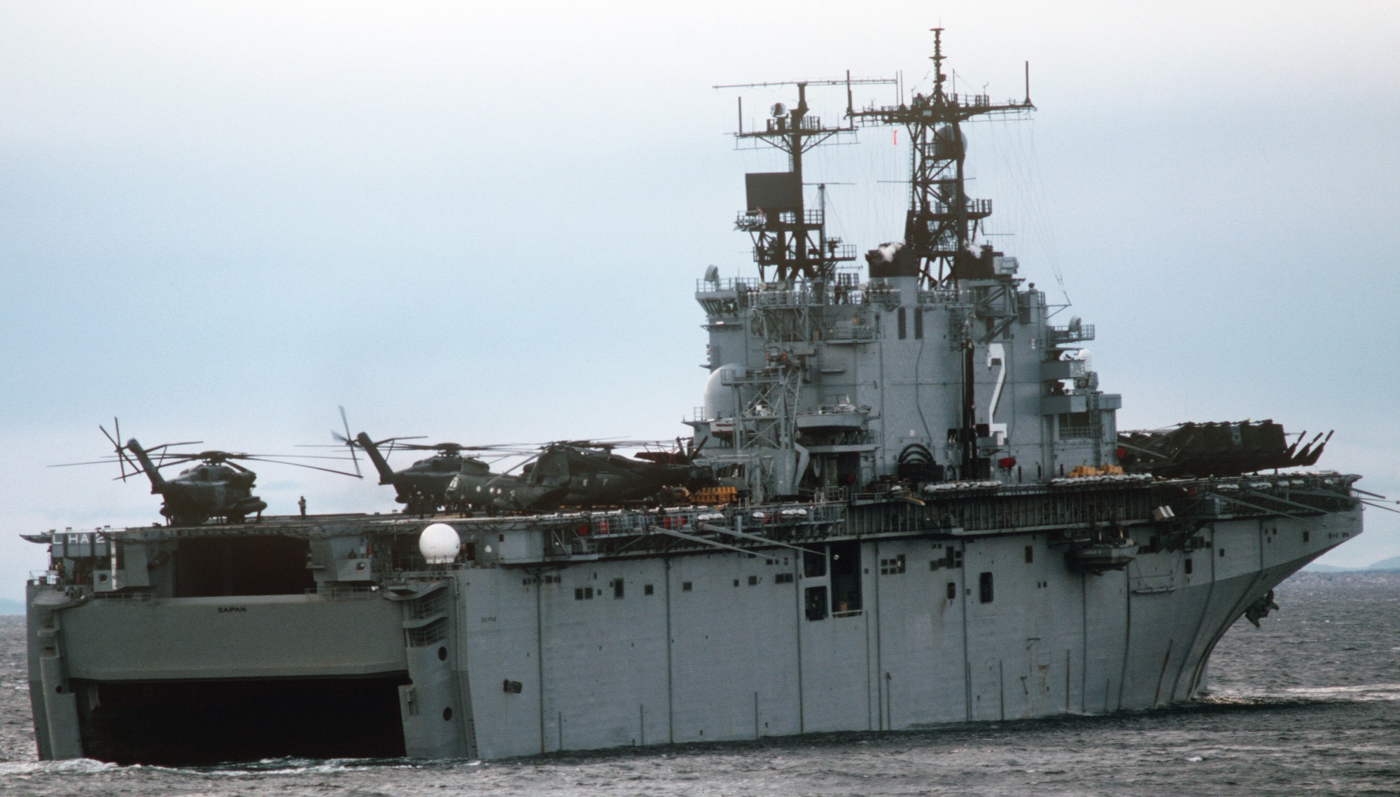 lha-2 uss saipan tarawa class amphibious assault ship us navy 22nd mau hmm-162 usmc nato exercise northern wedding 63