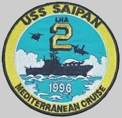 lha-2 uss saipan cruise patch tarawa class amphibious assault ship us navy 02p