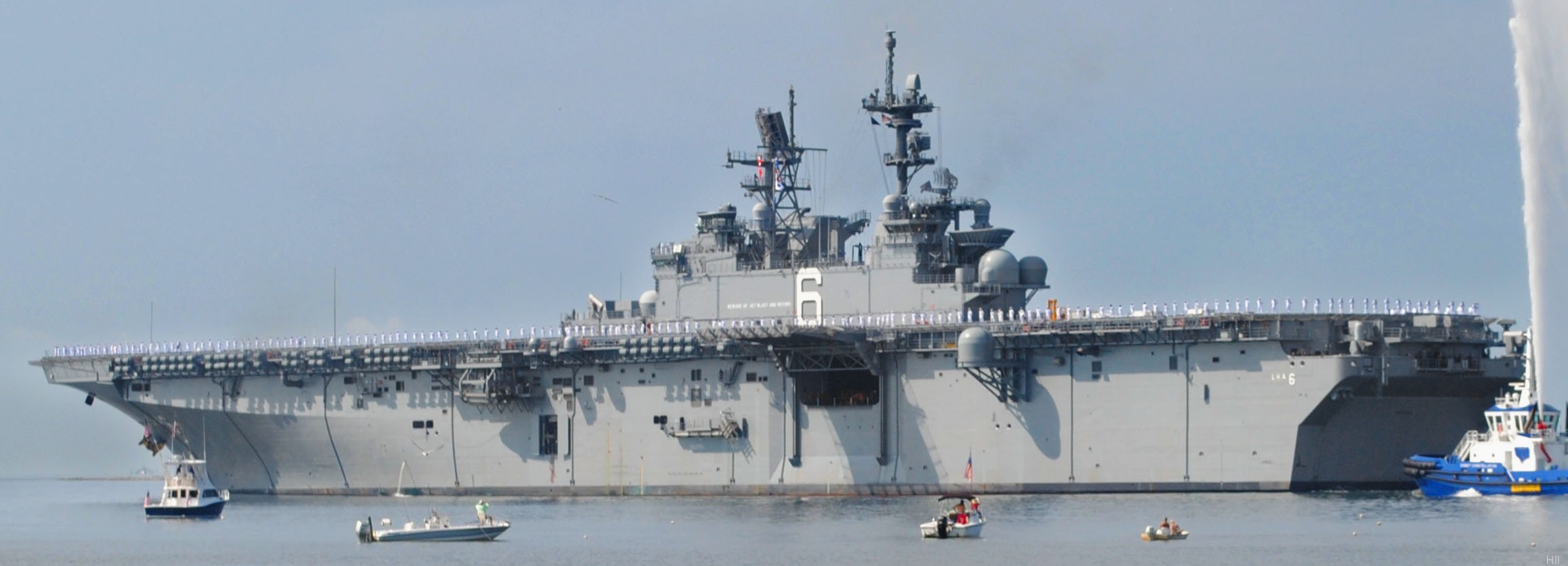 lha-6 uss america amphibious assault ship us navy 83 departing pascagoula mississippi hii shipyard