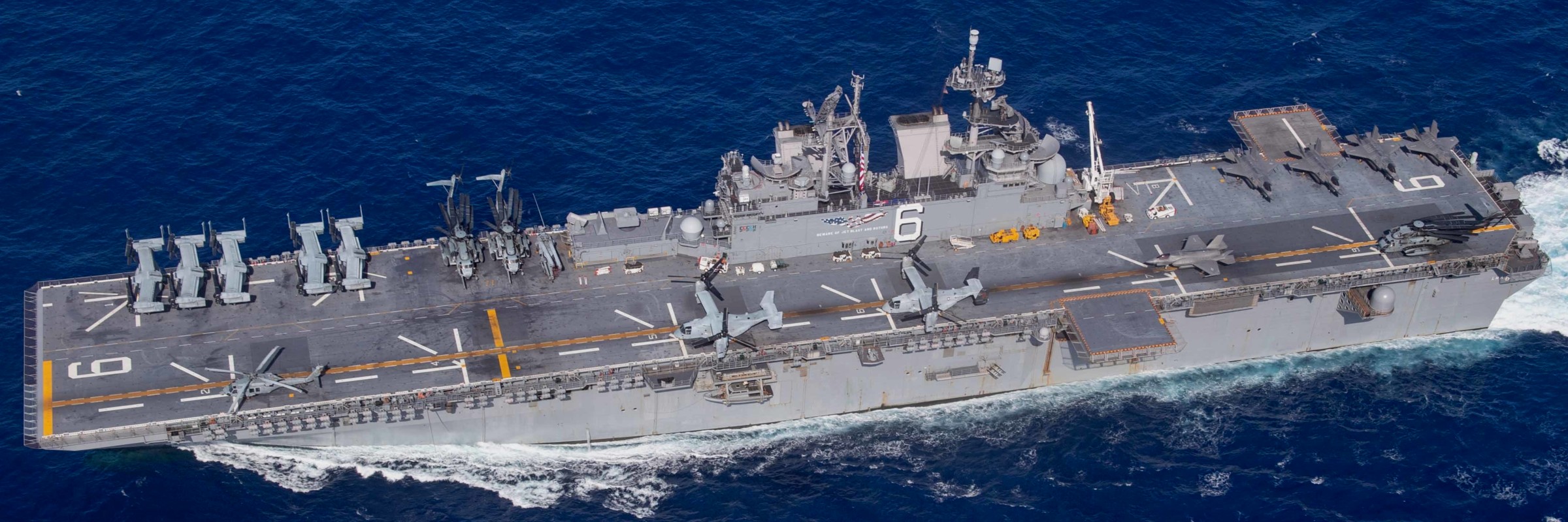 lha-6 uss america amphibious assault ship landing us navy marines vmm-265 156