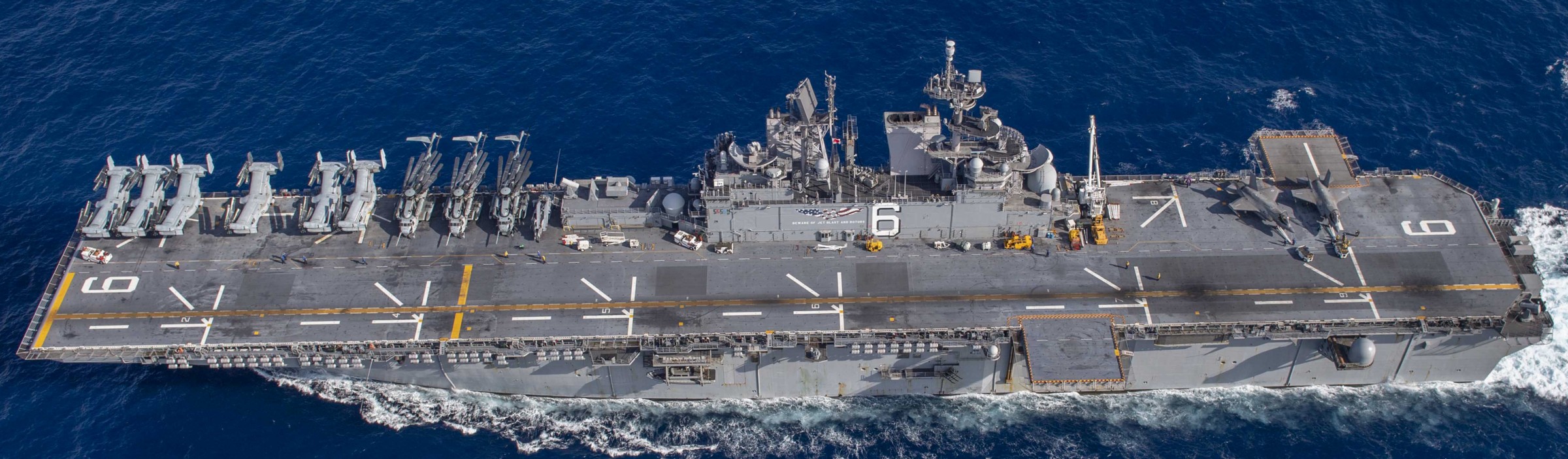 lha-6 uss america amphibious assault ship landing us navy marines vmm-265 164