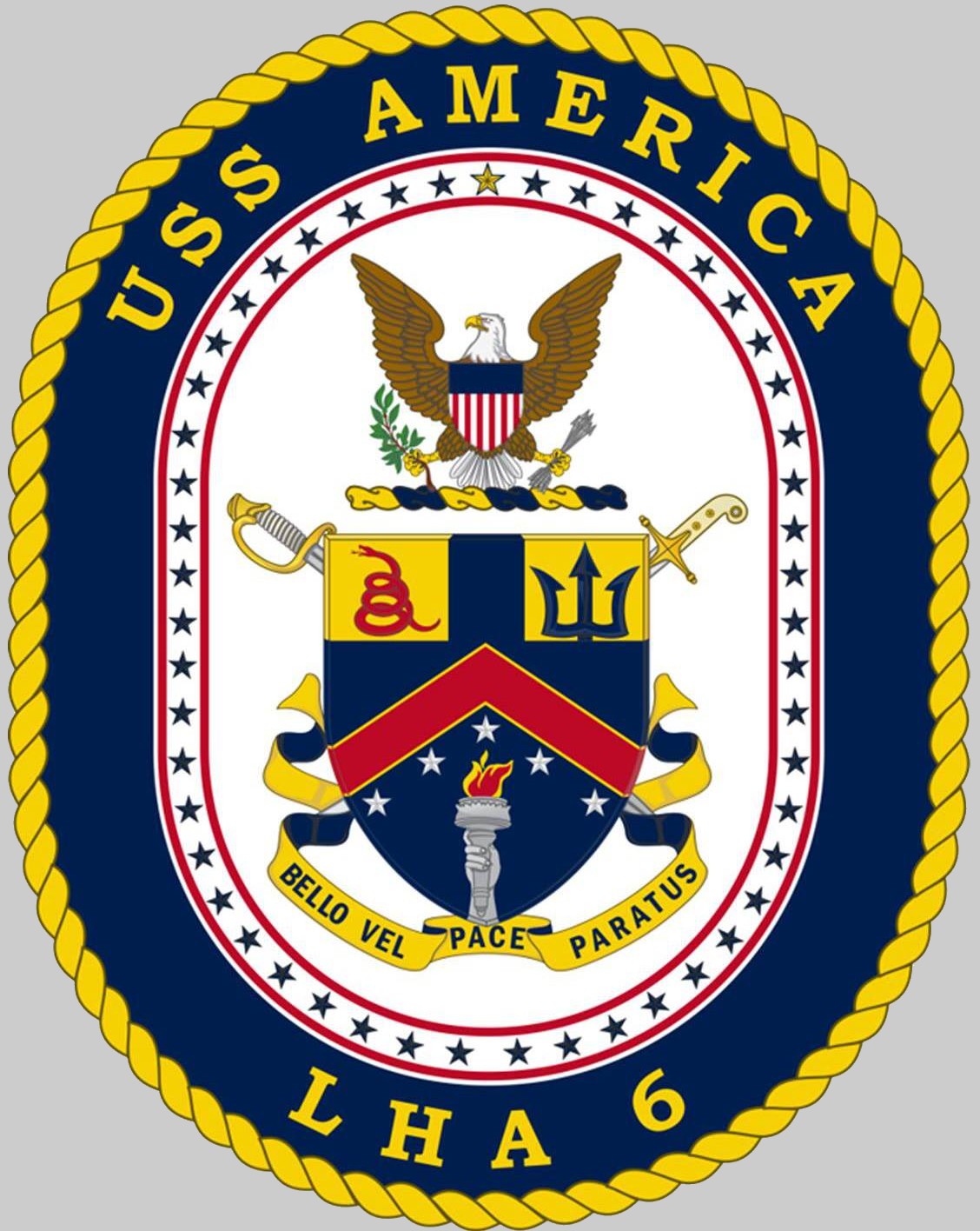 lha-6 uss america crest insignia patch badge amphibious assault ship landing us navy 02x