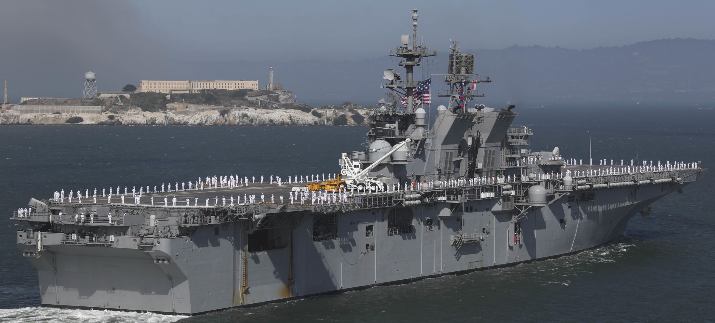 lha-7 uss tripoli america class amphibious assault ship us navy 29 fleet week san francisco california