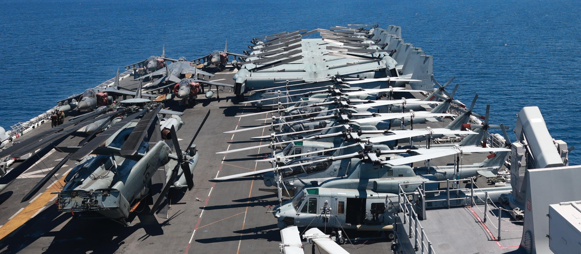 lhd-5 uss bataan wasp class amphibious assault ship dock landing helicopter us navy vmm-162 marines souda bay 197