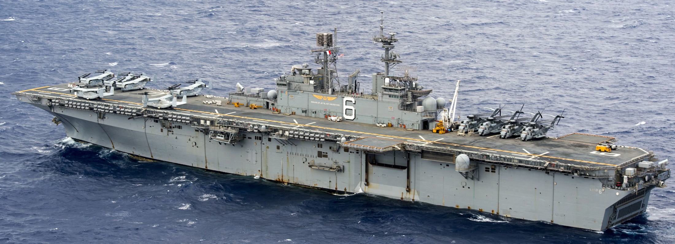 lhd-6 uss bonhomme richard amphibious assault ship landing helicopter dock wasp class us navy east china sea 121