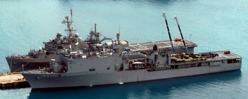 USS Juneau LPD-10 and USS Fort McHenry LSD-43 White Beach
