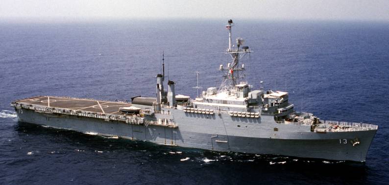 LPD-13 USS Nashville off Lebanon 1982