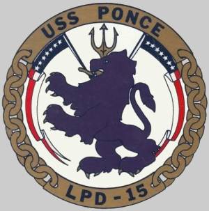 LPD-15 USS Ponce insignia patch crest