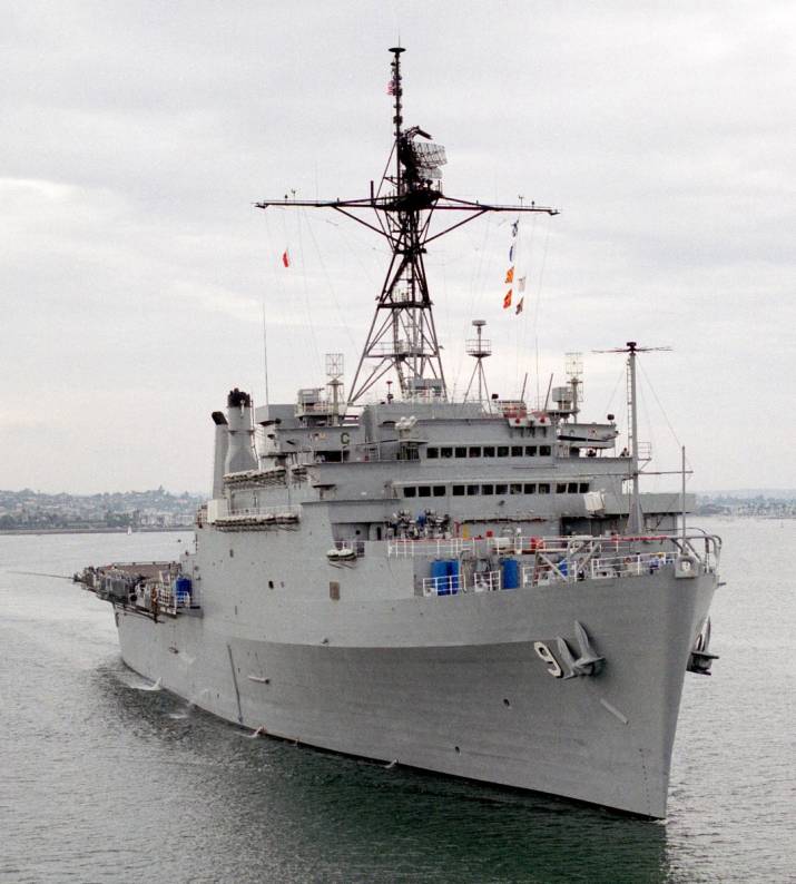LPD-9 USS Denver leaving San Diego