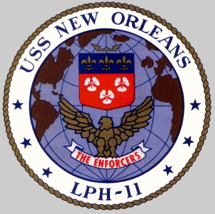 lph-11 uss new orleans insignia crest patch badge amphibious assault ship landing helicopter us navy 02x