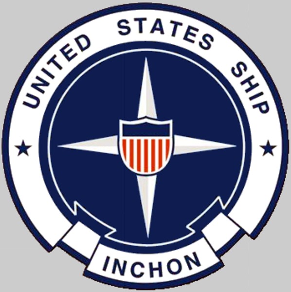 lph-12 uss inchon insignia crest patch badge iwo jima class amphibious assault ship landing platform helicopter us navy 02x