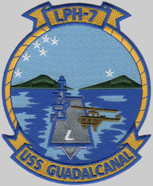 lph-7 uss guadalcanal insignia crest patch badge amphibious assault ship us navy 02x