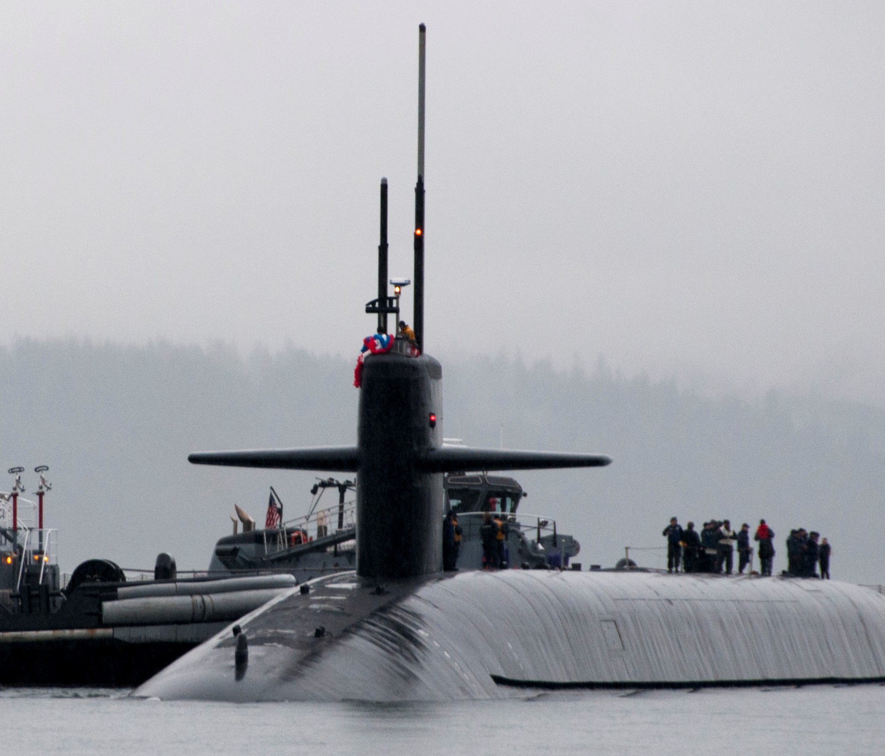 ssbn-733 uss nevada ohio class ballistic missile submarine 2015 03 kitsap bangor bremerton