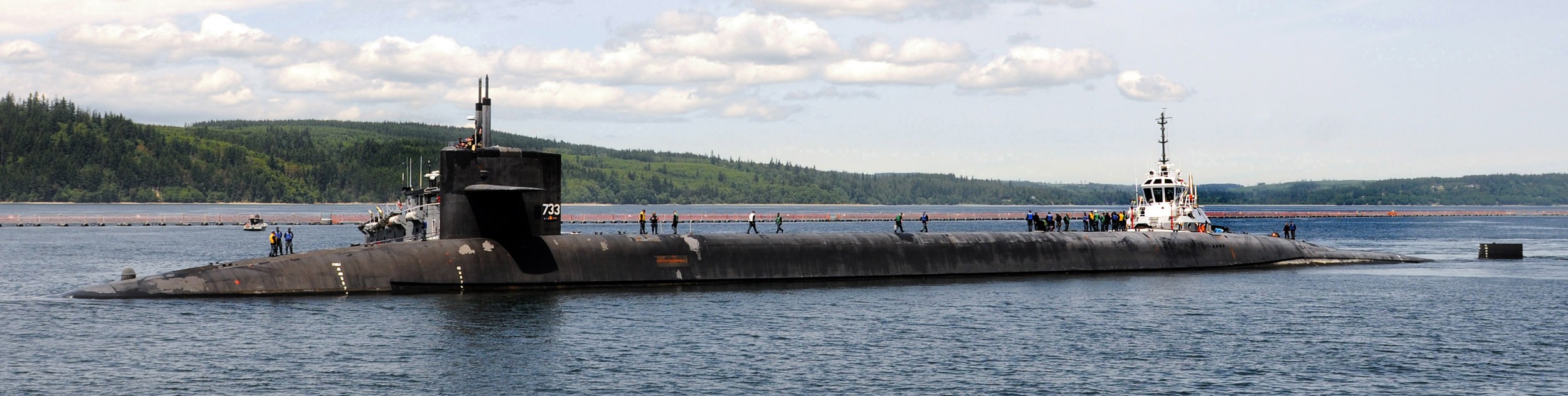 ssbn-733 uss nevada ohio class ballistic missile submarine 2013 08 naval base kitsap bangor washington