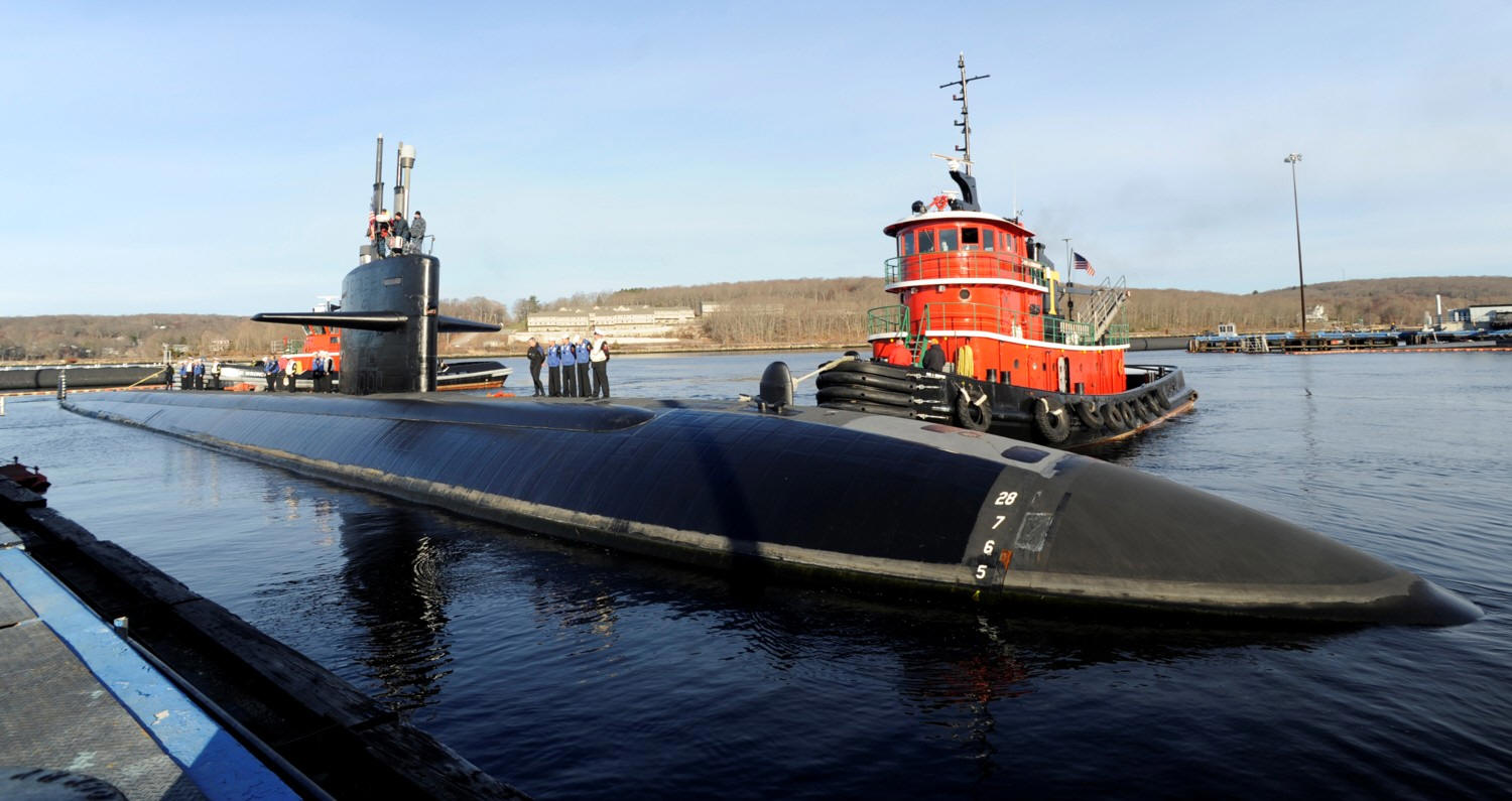 uss memphis ssn-691 departs naval submarine base new london groton connecticut