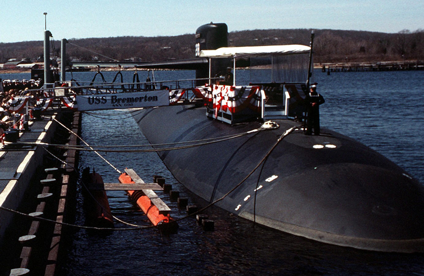 ssn-698 uss bremerton commissioning ceremony march 1981