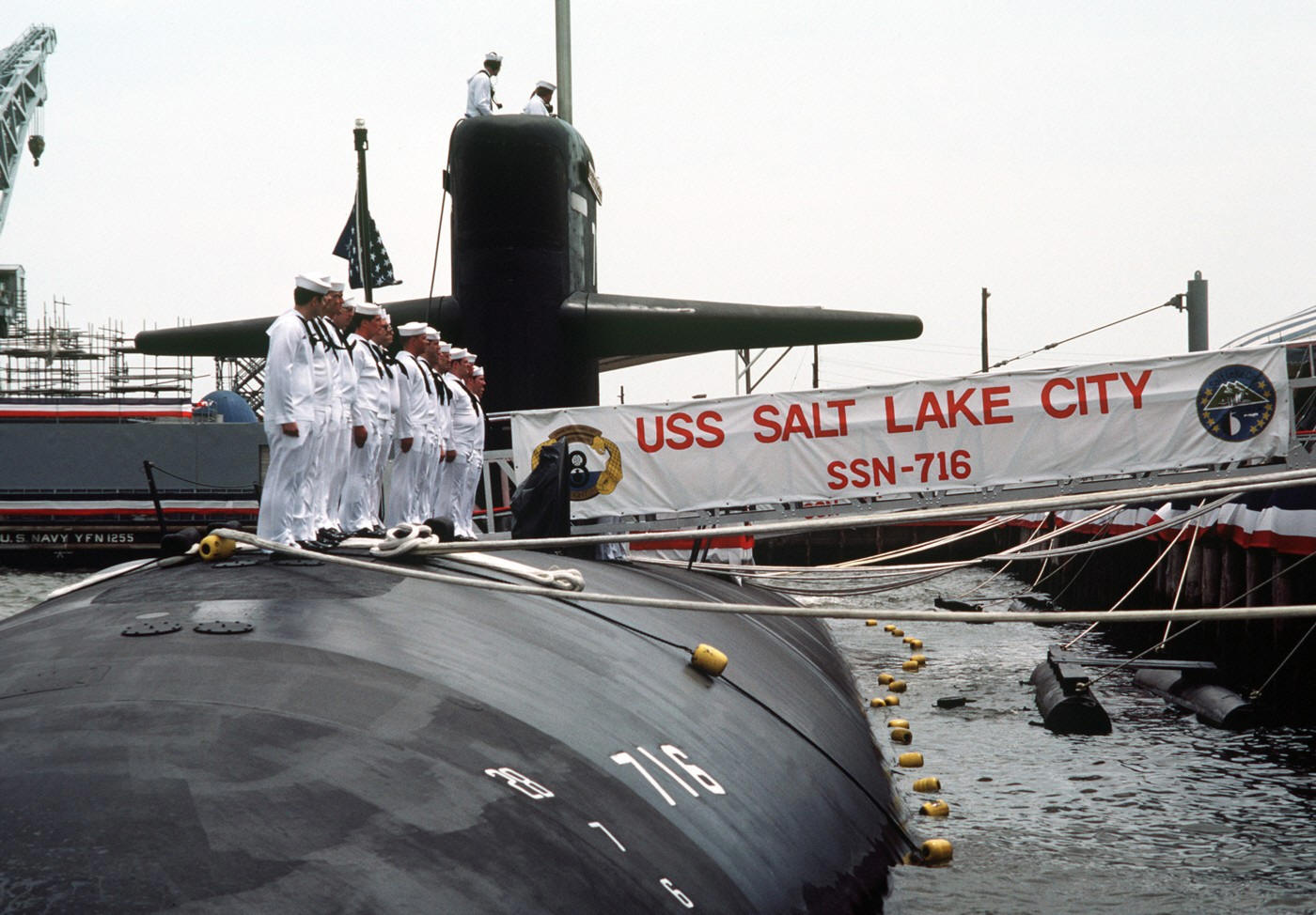ssn-716 uss salt lake city commissioning ceremony may 1984