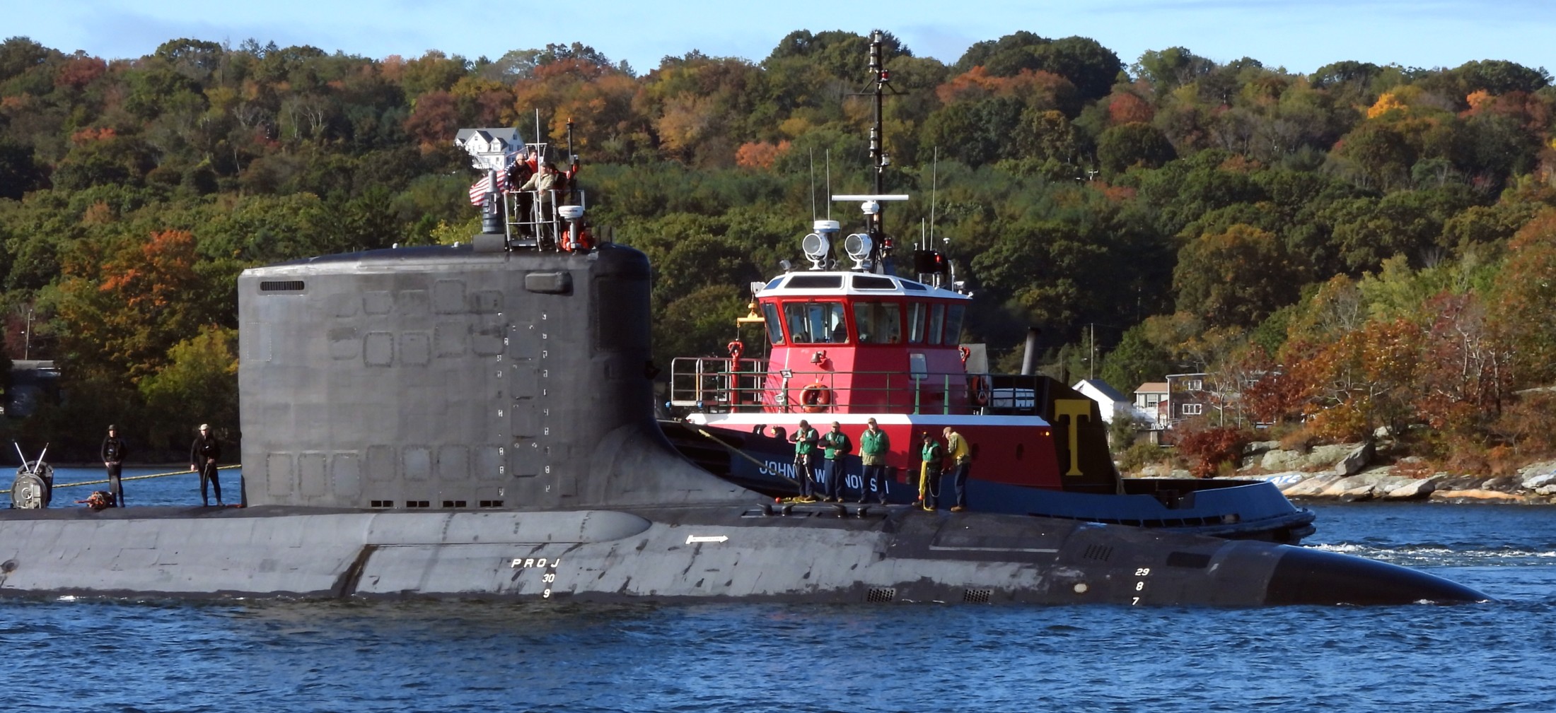 ssn-793 uss oregon virginia class attack submarine block iv us navy returning new london groton 15