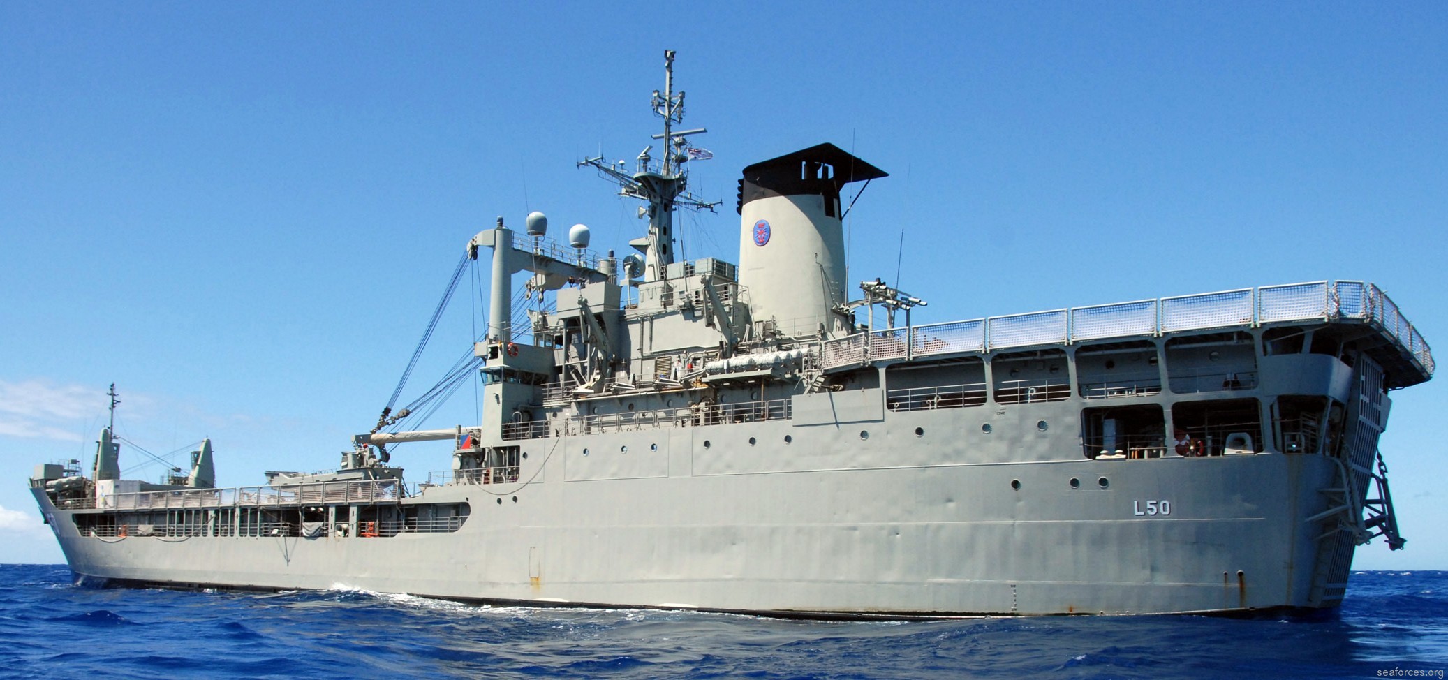 l-50 hmas tobruk landing ship heavy amphibious lsh royal australian navy 2008 03