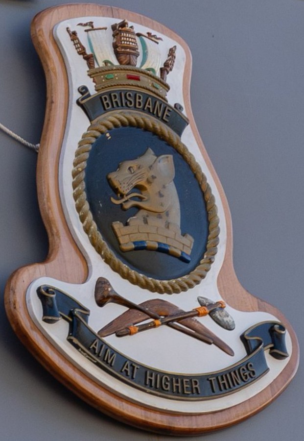 hmas brisbane ddgh-41 insignia crest patch badge hobart class guided missile destroyer royal australian navy 03c